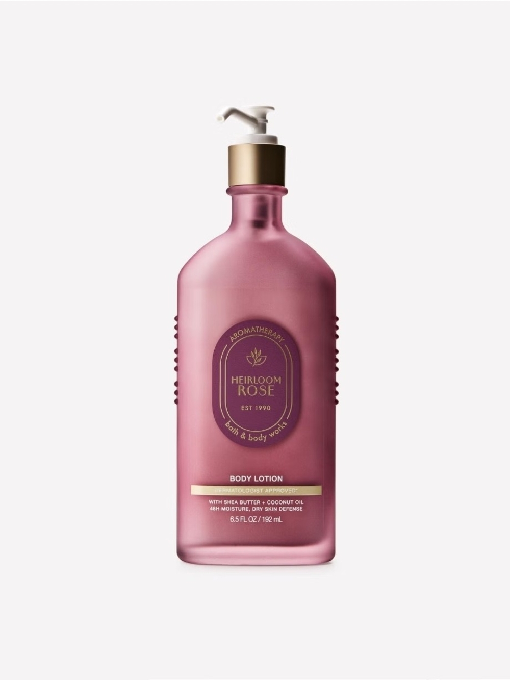 Bath & Body Works Heirloom Rose Lotion - Rose Pink with Gold Pump
